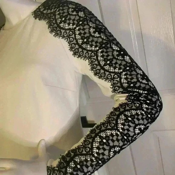 Phoebe Couture Sz 4Long Sleeve Round Neck Knee Length Dress. #167 - Picture 3 of 11